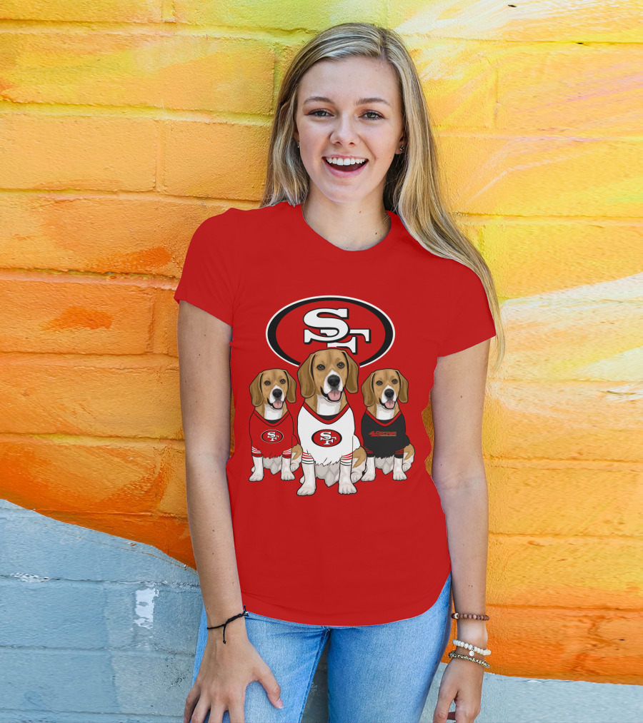 San Francisco 49ers Beagle Trio T-Shirt