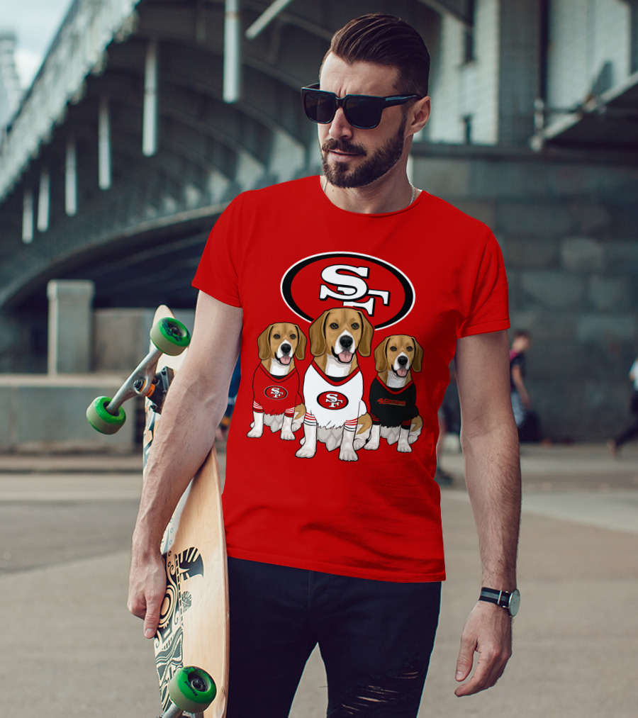 San Francisco 49ers Beagle Trio T-Shirt