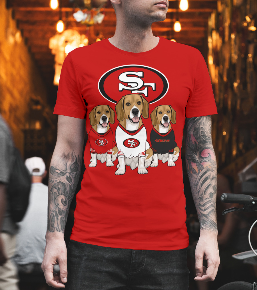San Francisco 49ers Beagle Trio T-Shirt