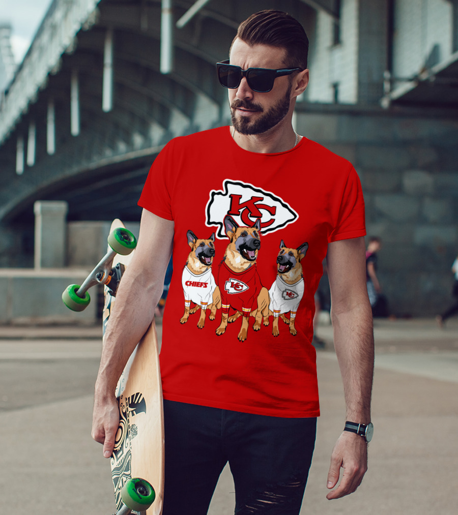 Kansas City Chiefs  German Shepherd T-Shirt