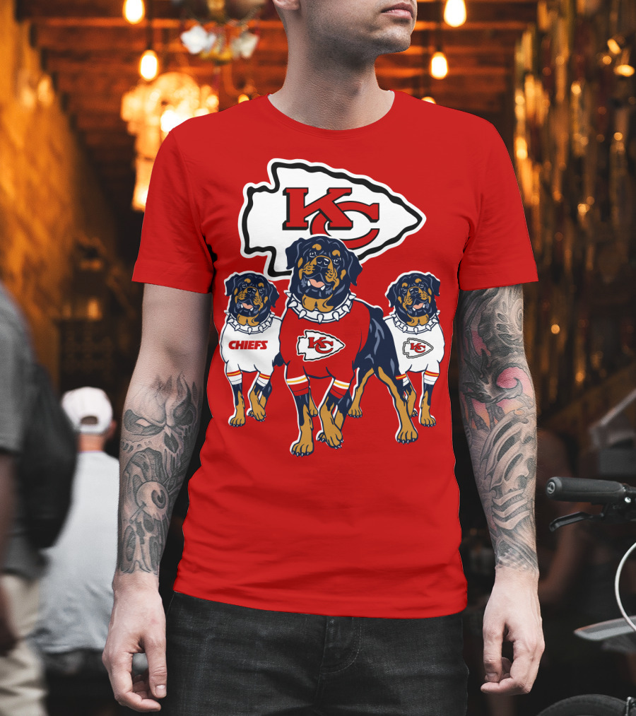 Kansas City Chiefs Rottweiler Trio T-Shirt