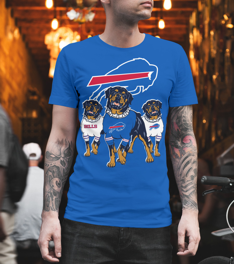 Buffalo Bills Rottweiler Trio Blue Spirit T-Shirt