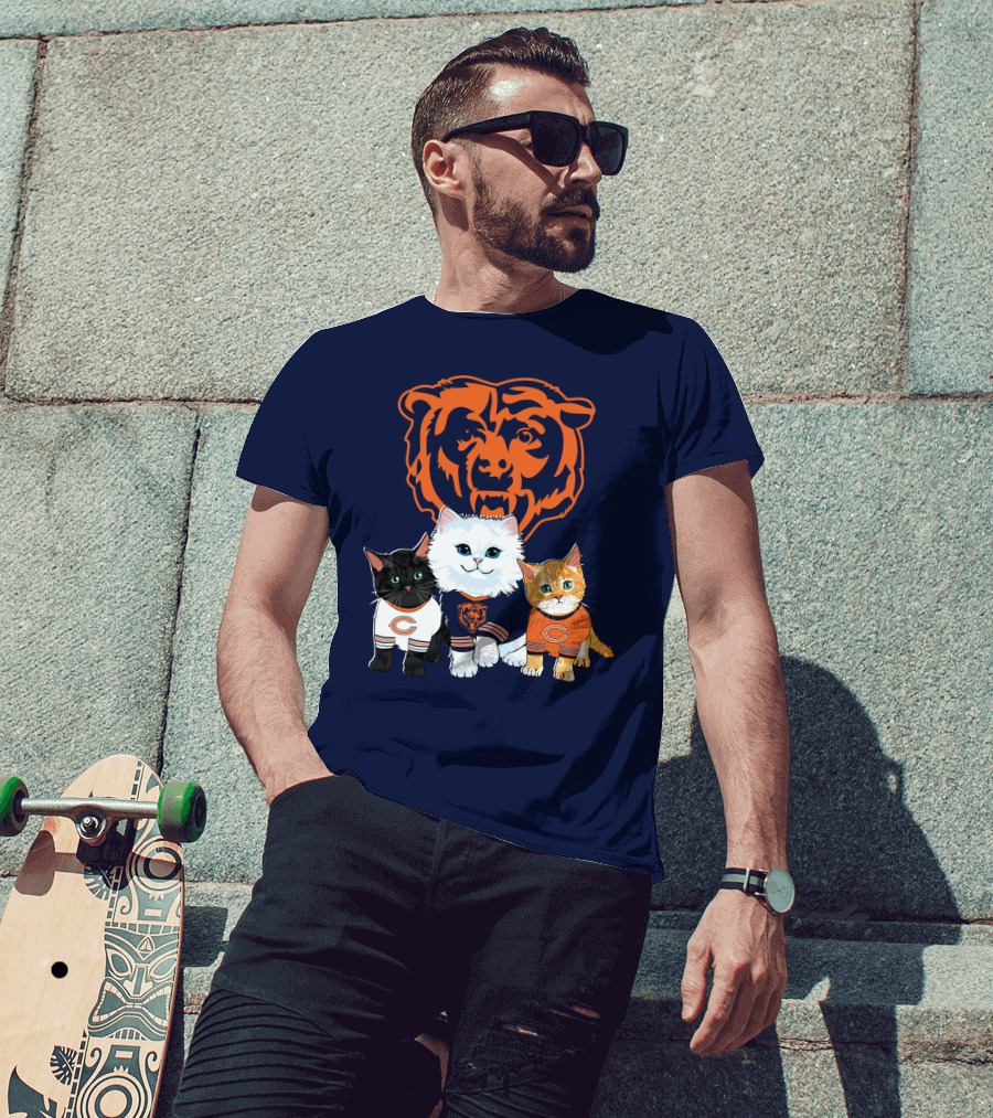 Chicago Bears Cat Trio T-Shirt