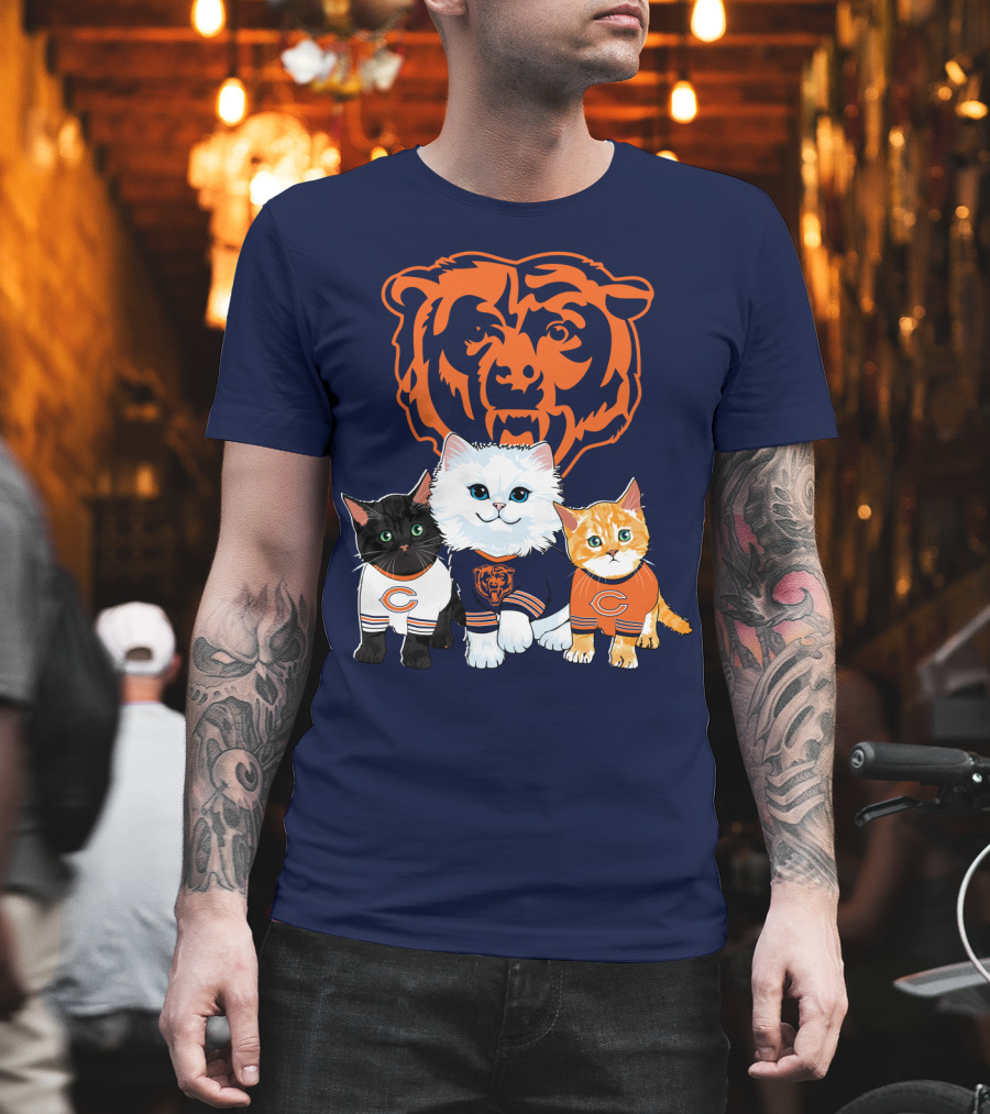 Chicago Bears Cat Trio T-Shirt