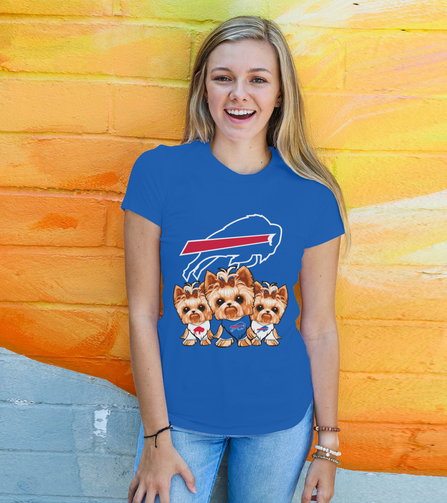 Buffalo Bills Yorkshire Terrier With Team T-Shirt