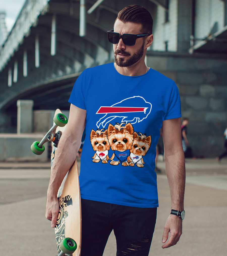 Buffalo Bills Yorkshire Terrier With Team T-Shirt