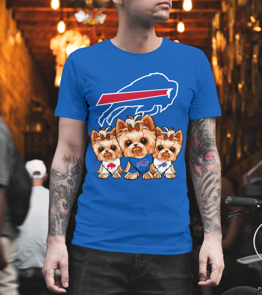 Buffalo Bills Yorkshire Terrier With Team T-Shirt
