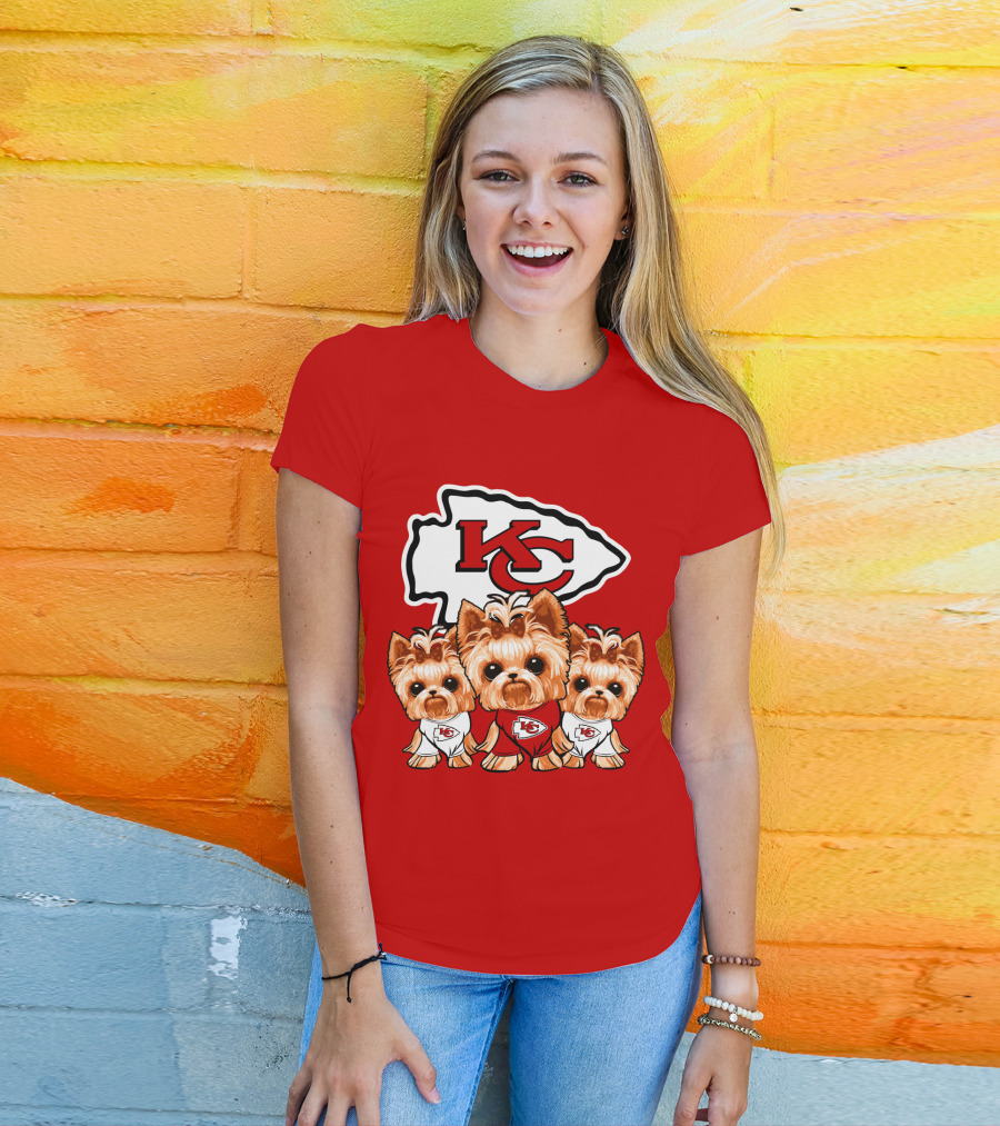 Kansas City Chiefs Yorkshire Terrier T-Shirt