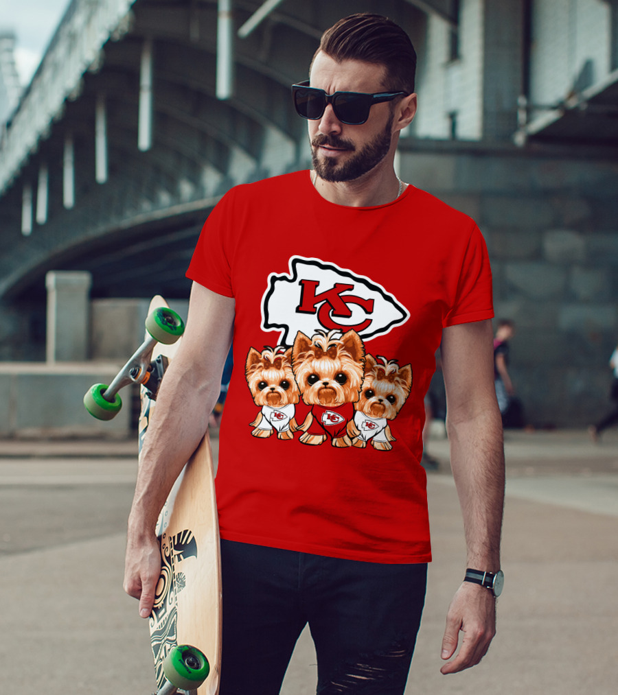 Kansas City Chiefs Yorkshire Terrier T-Shirt