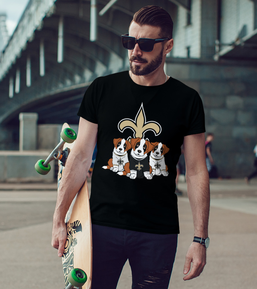New Orleans Saints Puppy Trio T-Shirt
