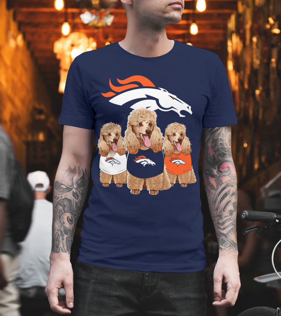 Denver Broncos Poodle T-Shirt