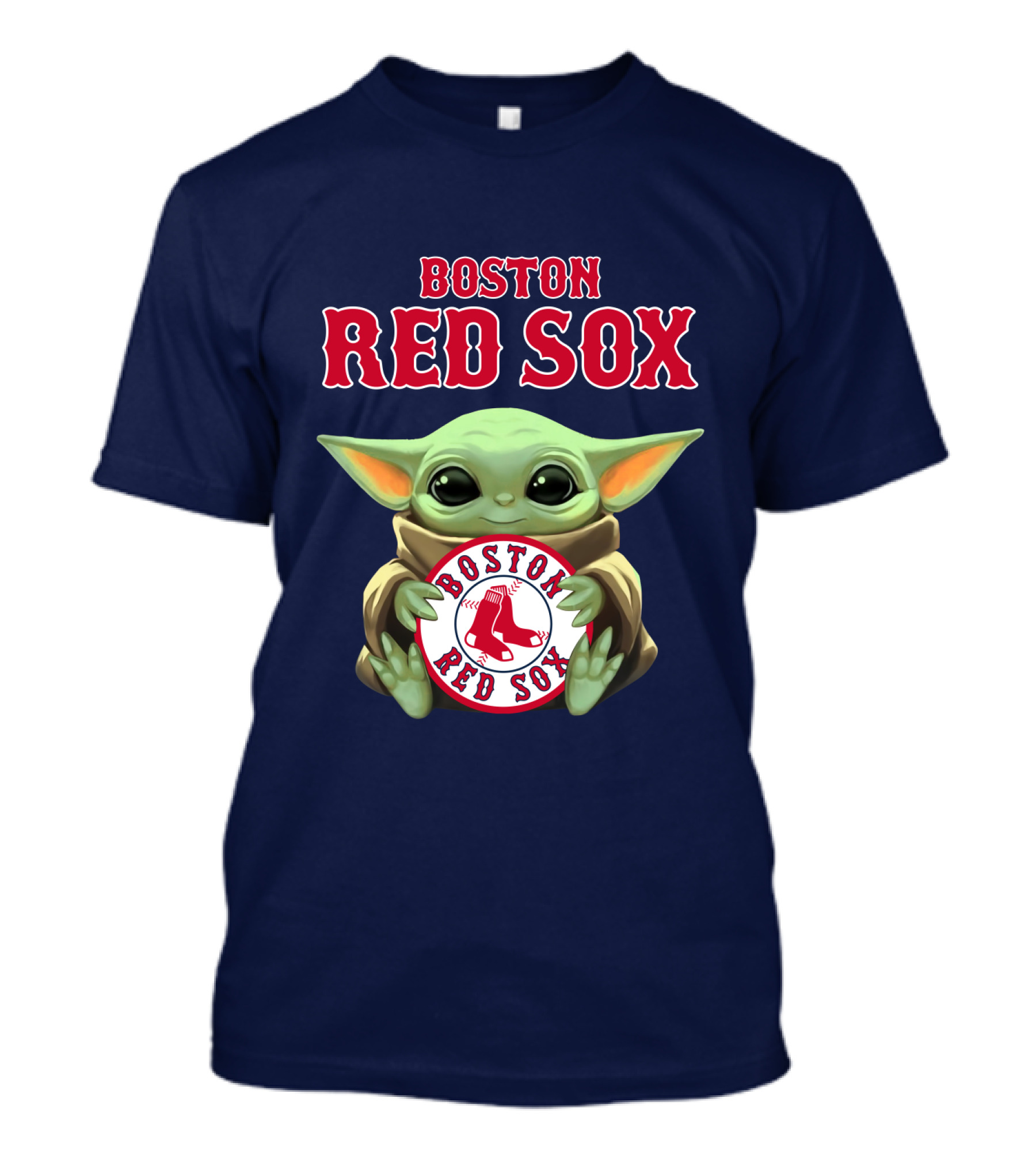 Boston Red Sox Baby Yoda Holding Team T-Shirt