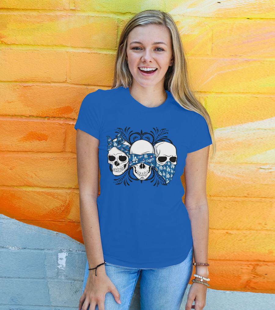 La Dodgers Skull Trio T-Shirt