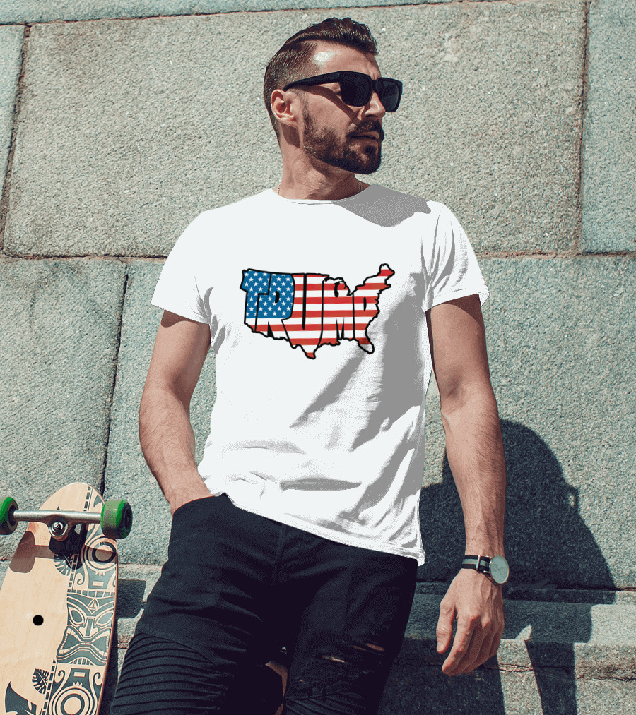 Trump Usa Flag Map T-Shirt
