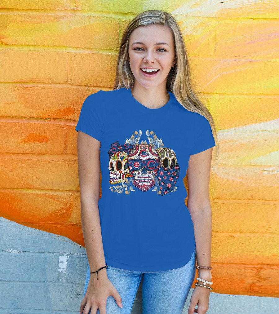 Cubs Sugar Skull T-Shirt