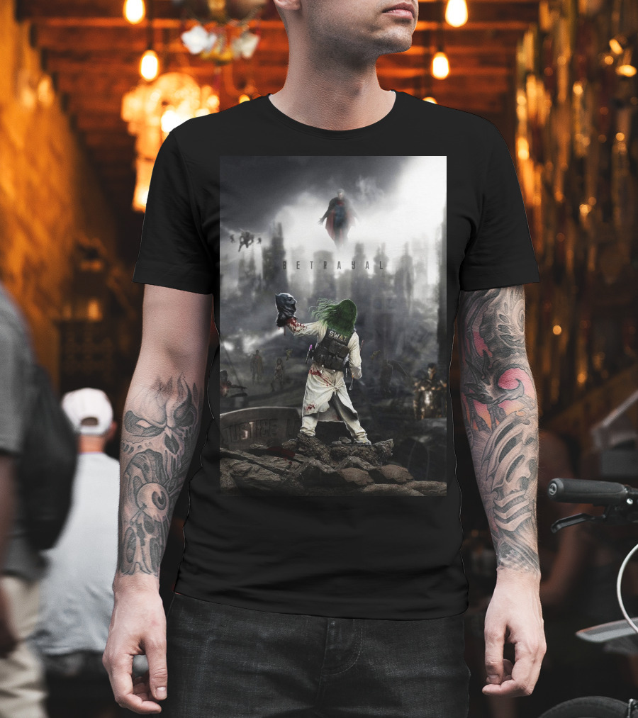 Betrayal Swat Superman Post-Apocalyptic Scene T-Shirt