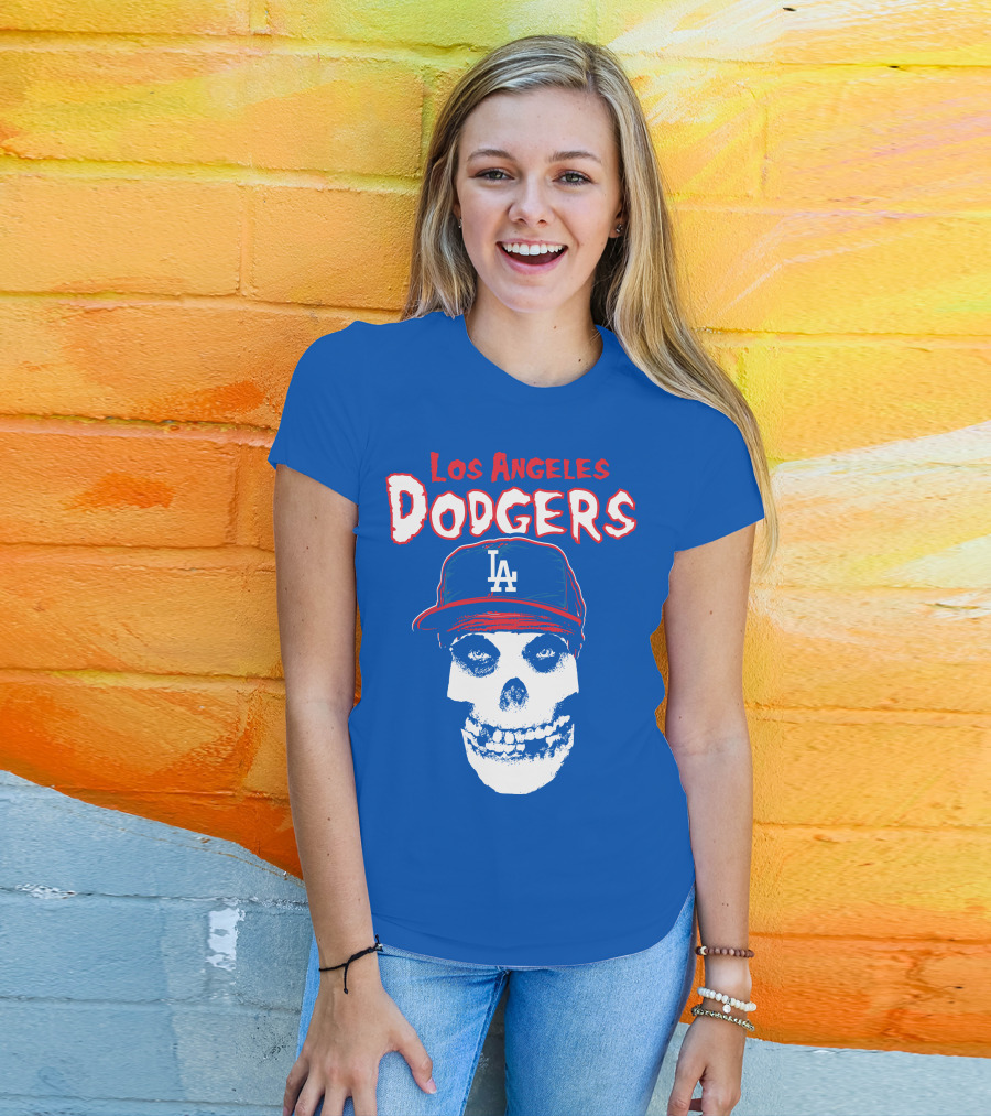 Los Angeles Dodgers Skull T-Shirt