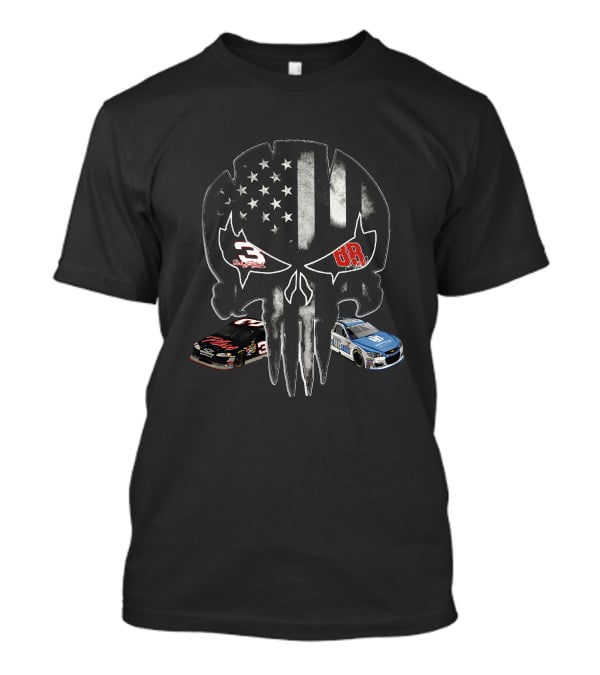 Dale Earnhardt Jr. NASCAR 3 And 88 Skull American Flag Special Edition T-Shirt