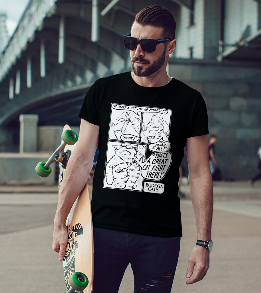 Bodega Cats That's A Great Cat Right There Comic Strip T-Shirt