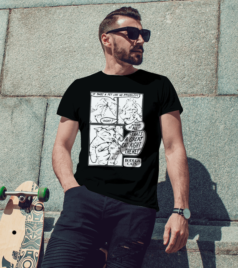 Bodega Cats That's A Great Cat Right There Comic Strip T-Shirt