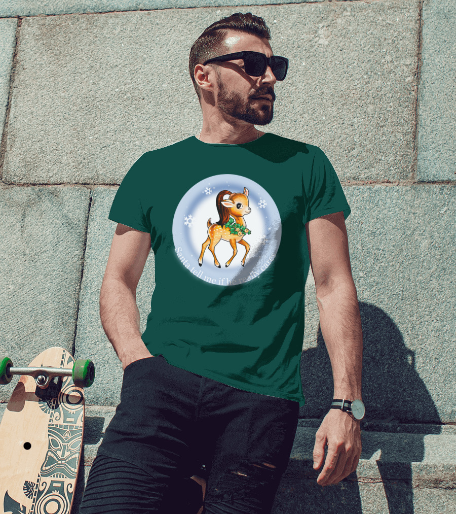 Santa Tell Me If He Really Cares Ariana Grande Merch T-Shirt