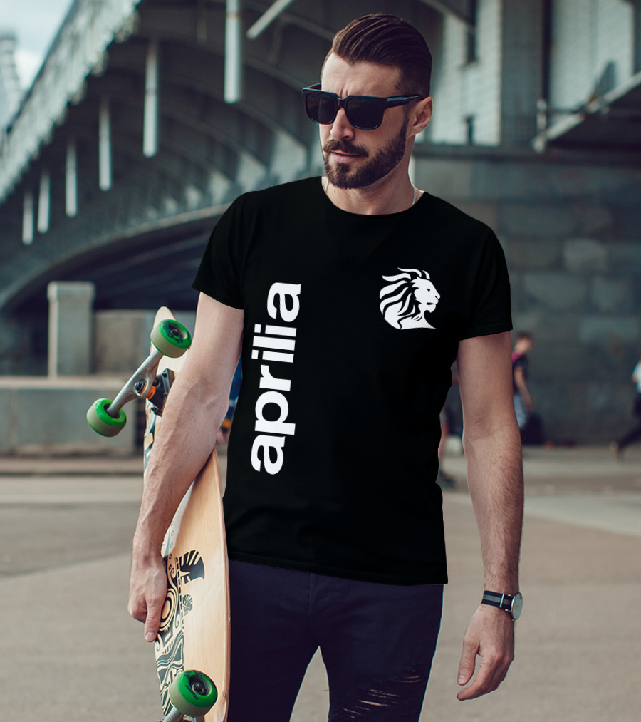 Aprilia 01 Lion Motif Vertical T-Shirt