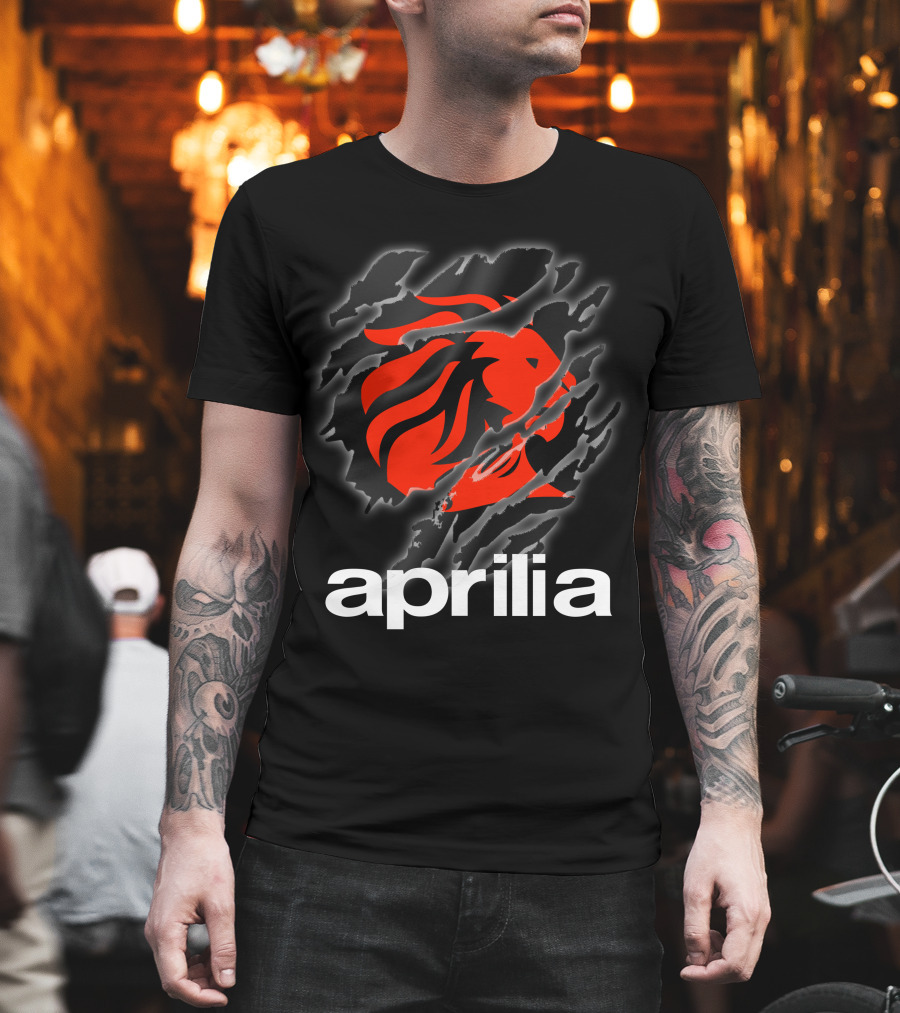Aprilia Lion Claw Ripped T-Shirt