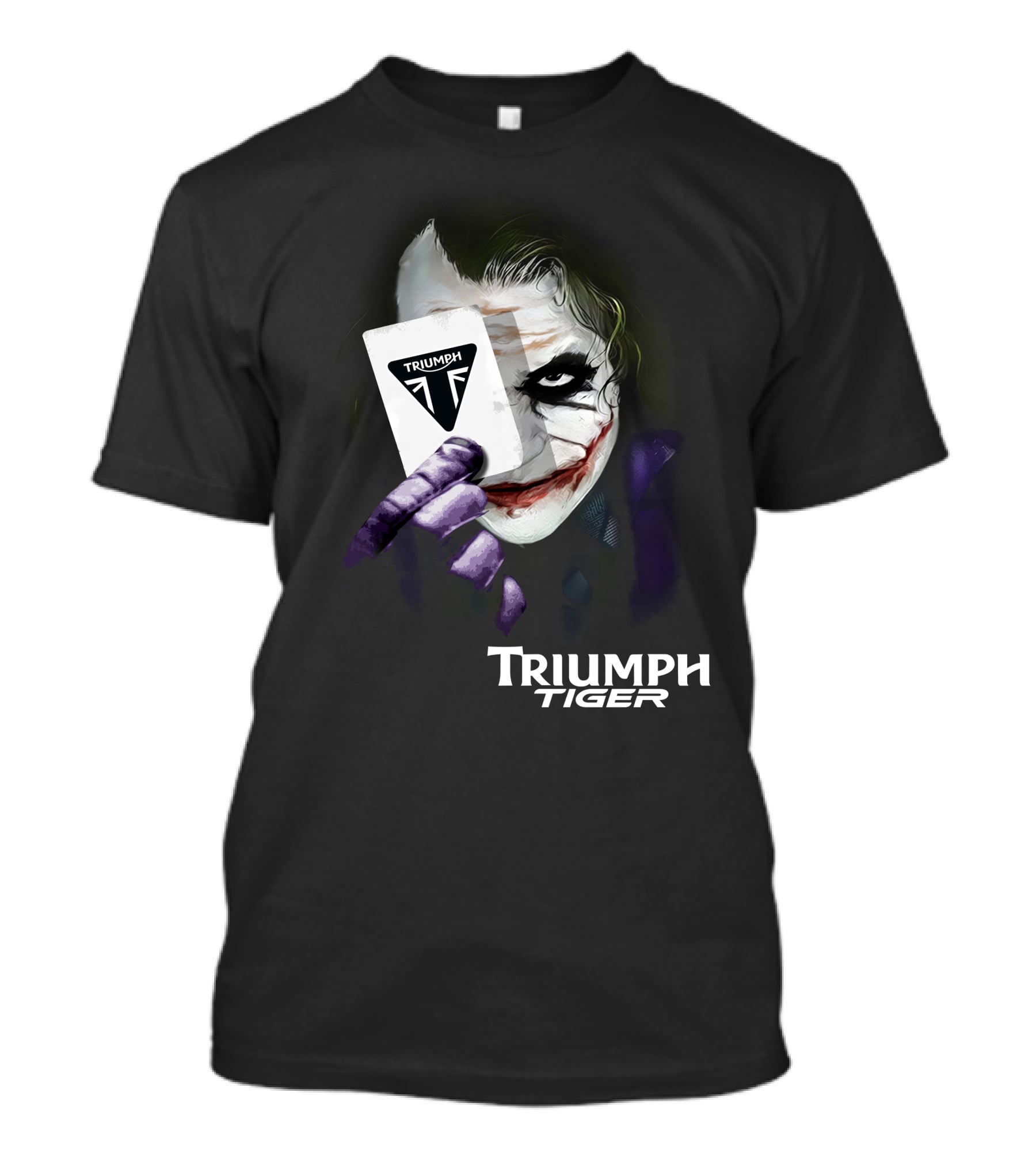 Triumph Tiger Joker Playing Card T-Shirt
