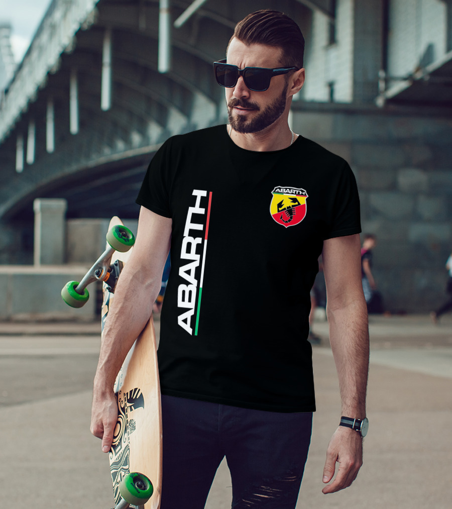 Abarth Logo With Italian Flag Colors And Scorpion T-Shirt