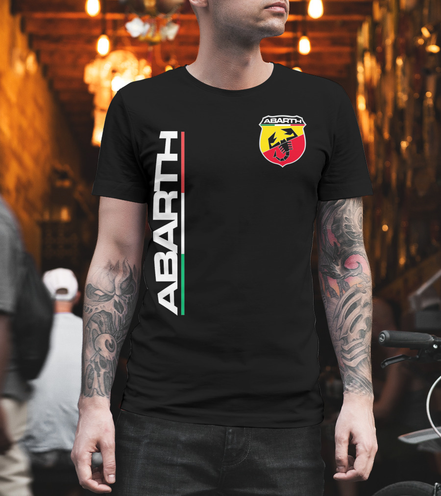 Abarth Logo With Italian Flag Colors And Scorpion T-Shirt
