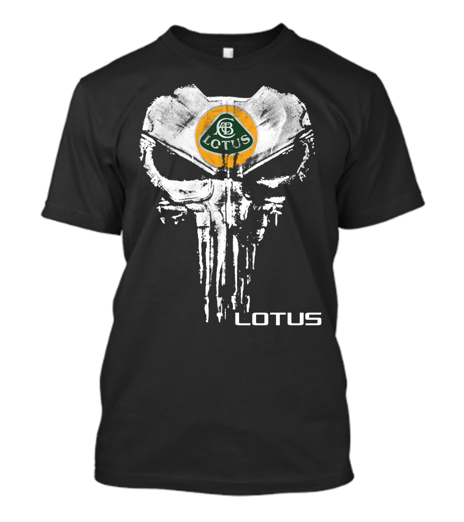 Lotus Punisher Logo With Classic Green And Yellow Badge T-Shirt