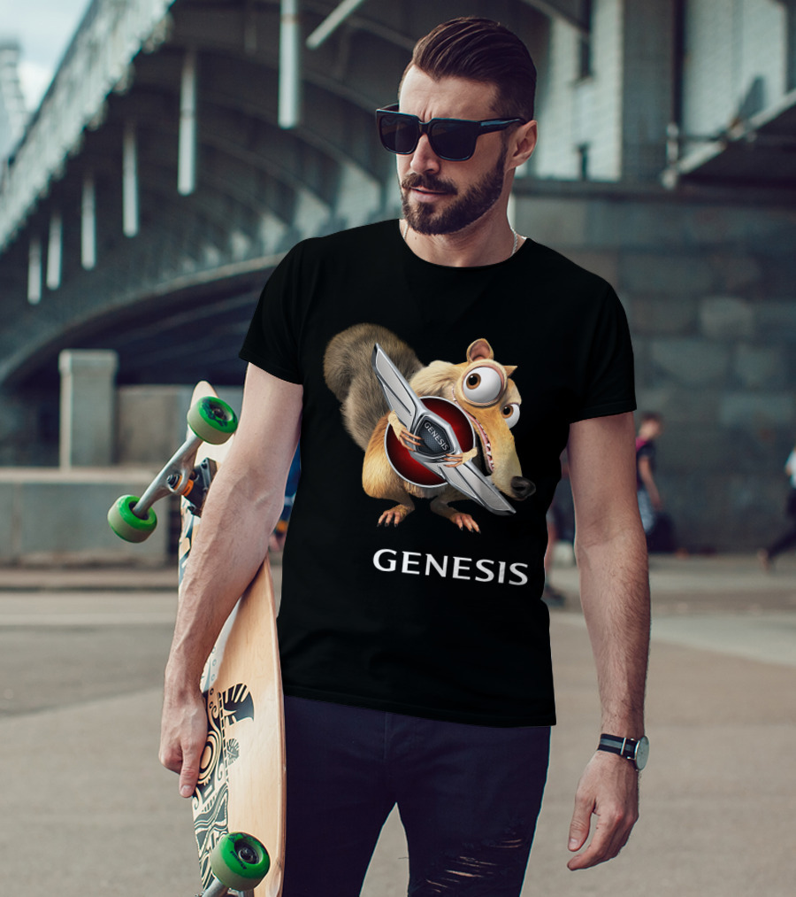 Ice Age Scrat Holding Genesis Car T-Shirt