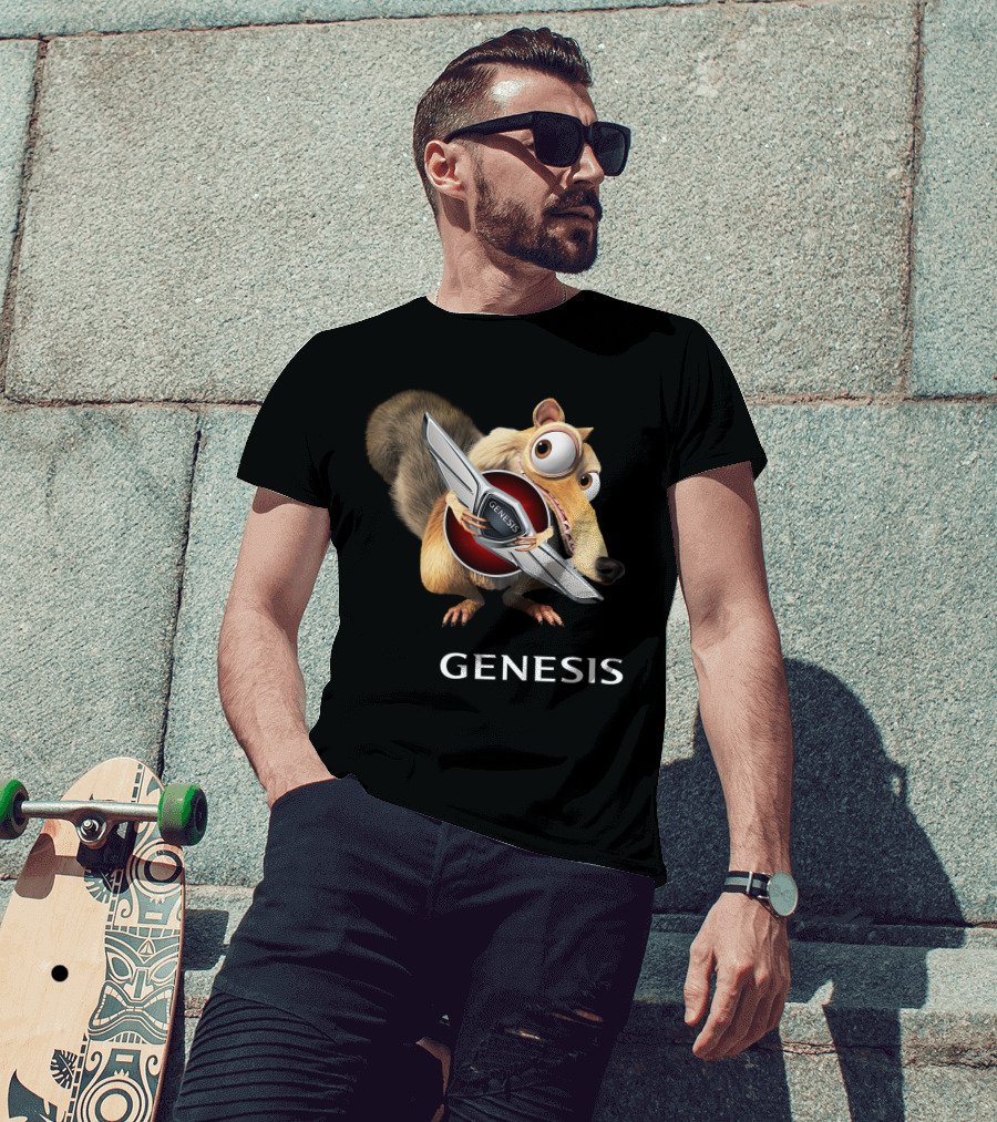 Ice Age Scrat Holding Genesis Car T-Shirt