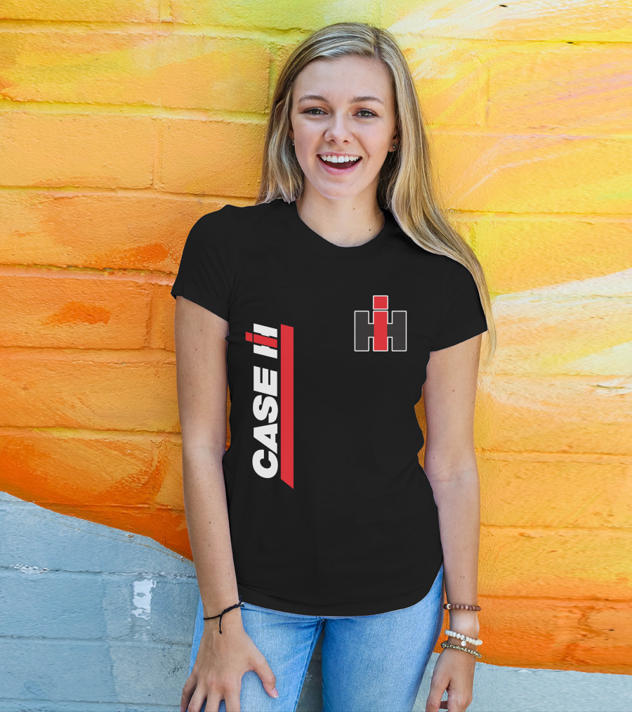 Case Ih Tractor Logo Black And Red T-Shirt