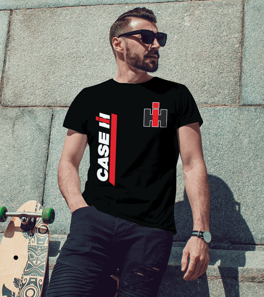 Case Ih Tractor Logo Black And Red T-Shirt