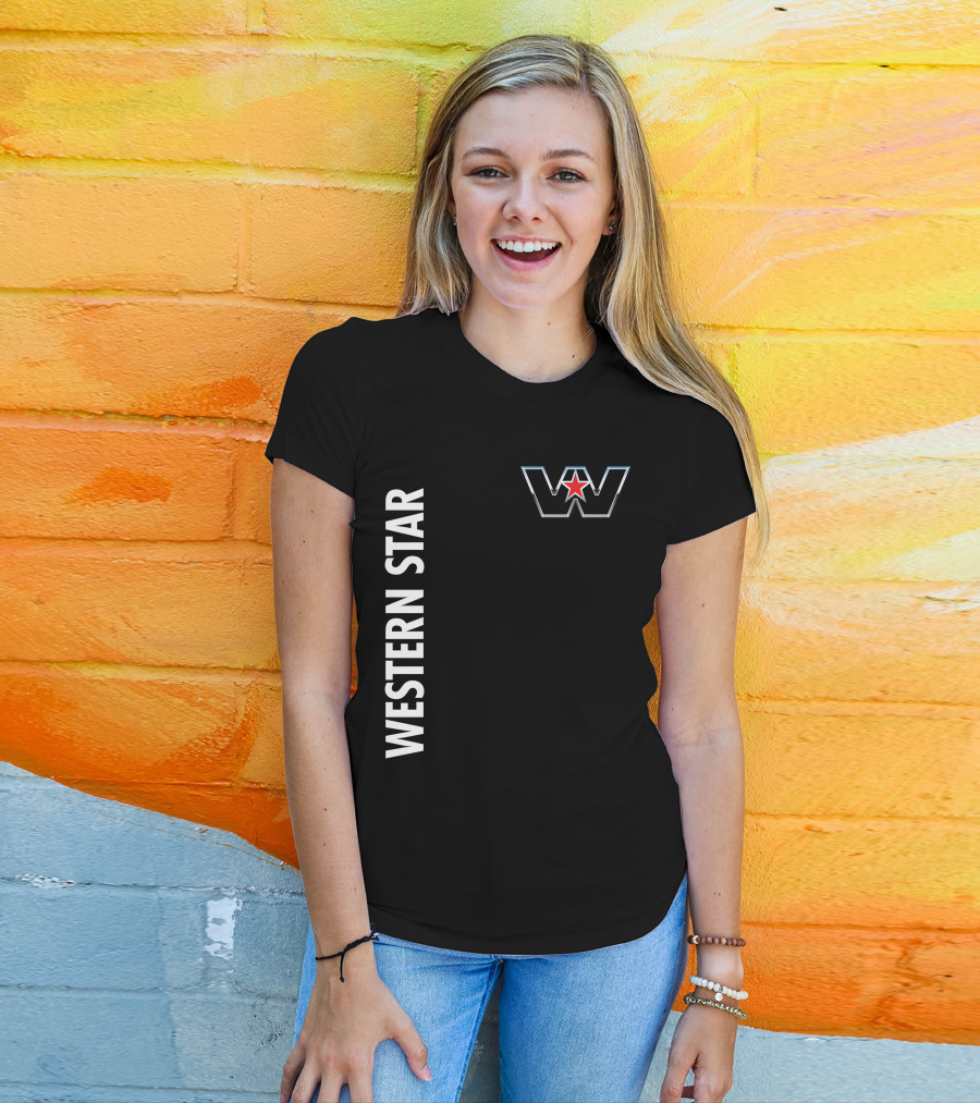 Western Star W Logo And Red Star T-Shirt