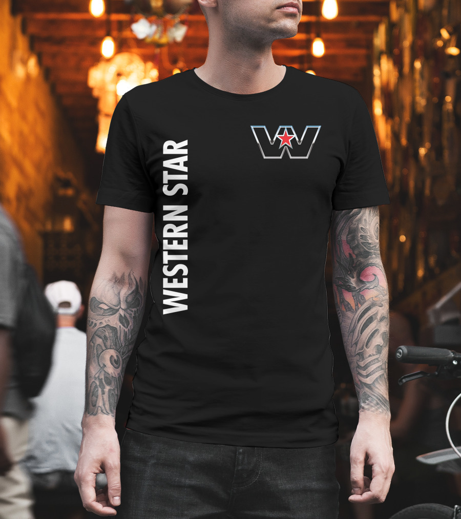 Western Star W Logo And Red Star T-Shirt