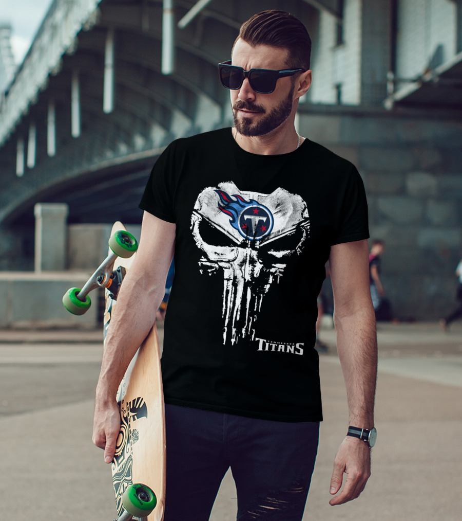 Tennessee Titans Punisher Skull T-Shirt