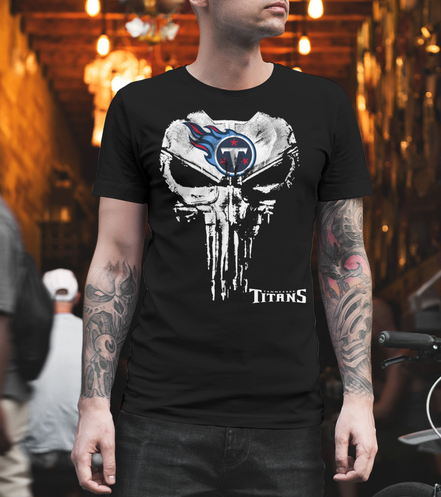 Tennessee Titans Punisher Skull T-Shirt