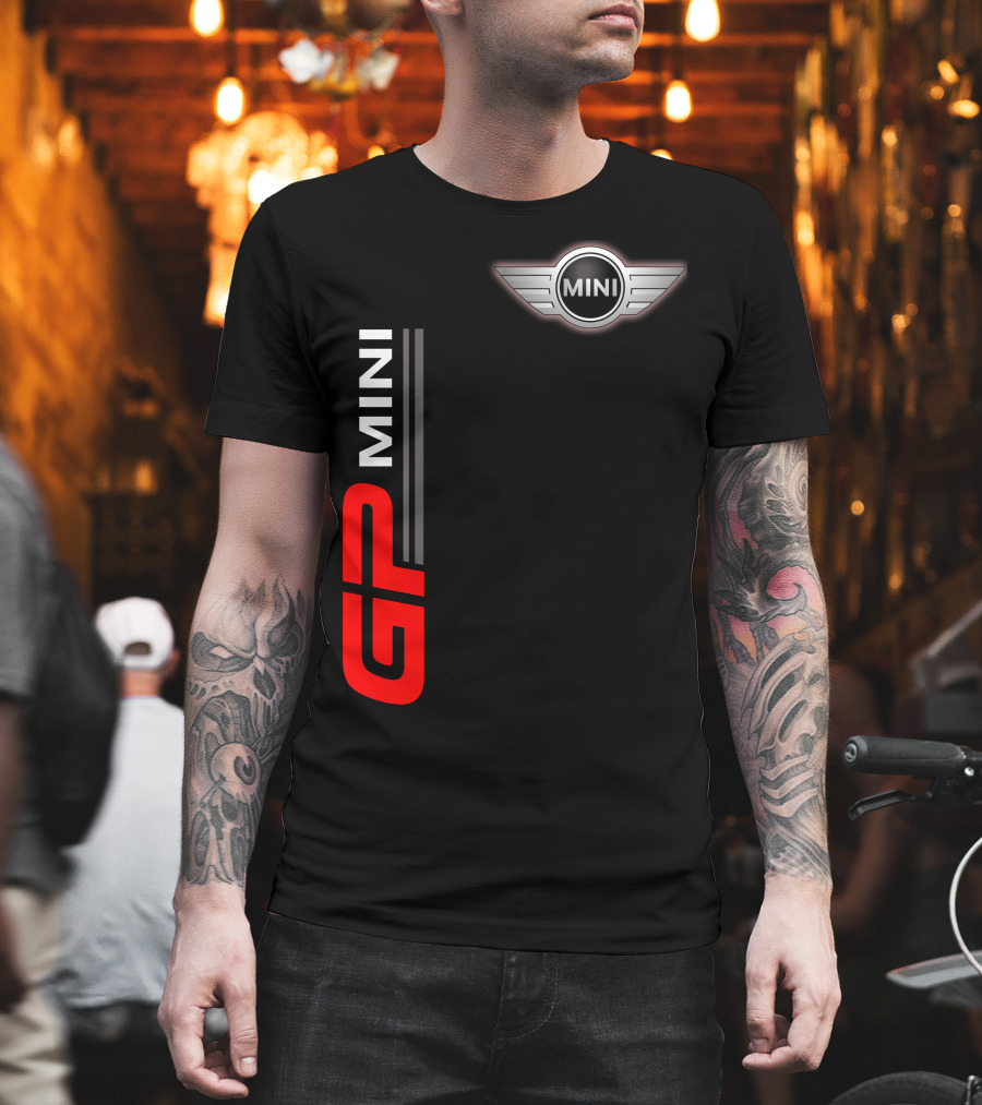 Mini Gp Wing Badge Red Vertical Line T-Shirt