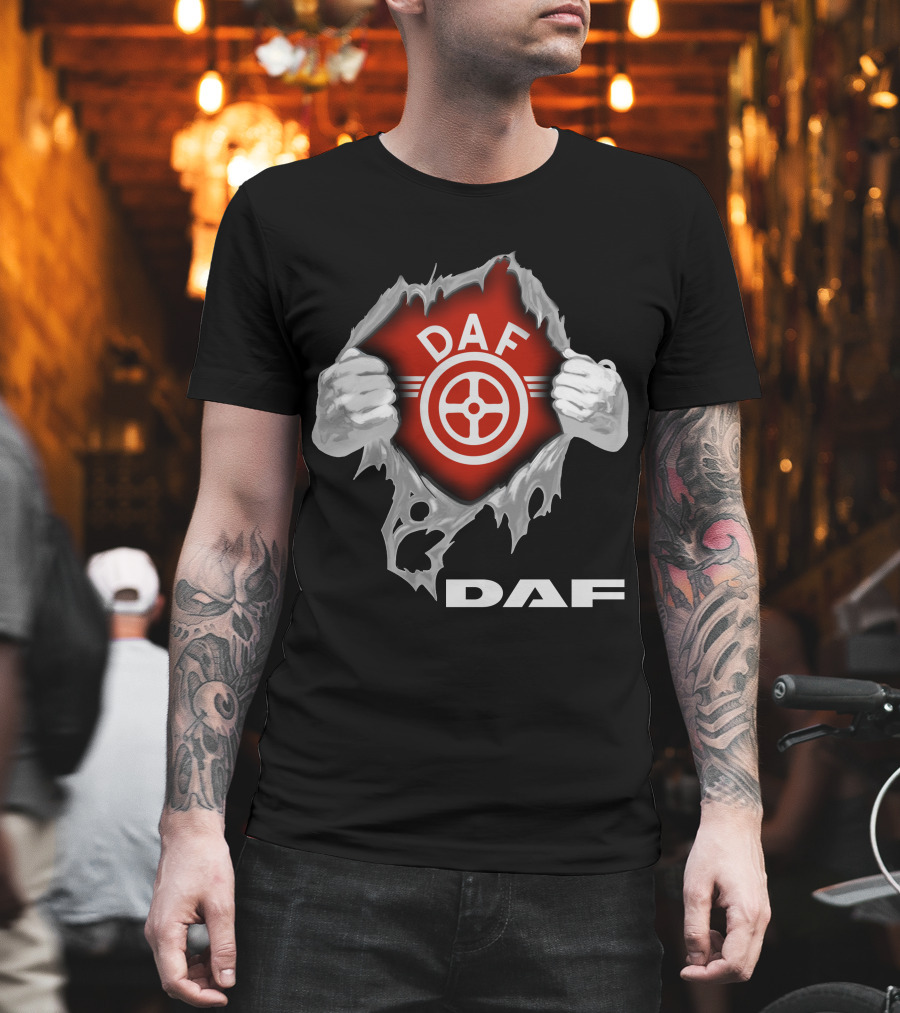 Daf Steering Wheel Logo Ripped T-Shirt