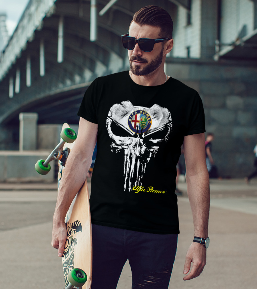Alfa Romeo Emblem Skull T-Shirt