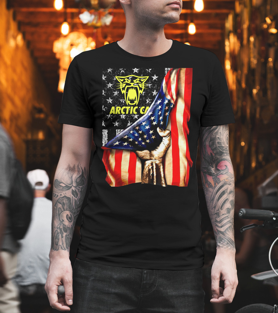 Arctic Cat American Flag Fist T-Shirt