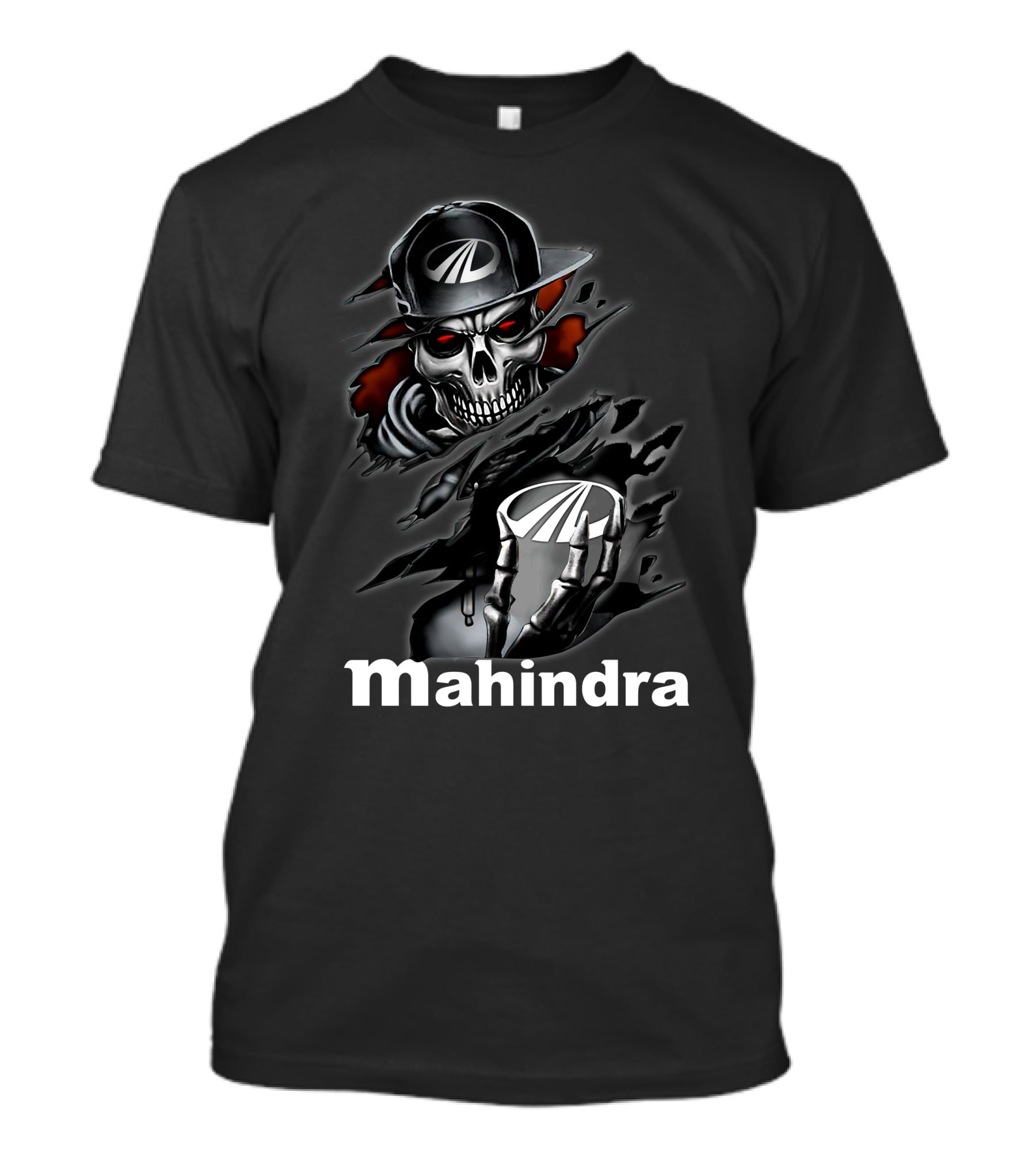 Mahindra Skull With Cap And Claw T-Shirt