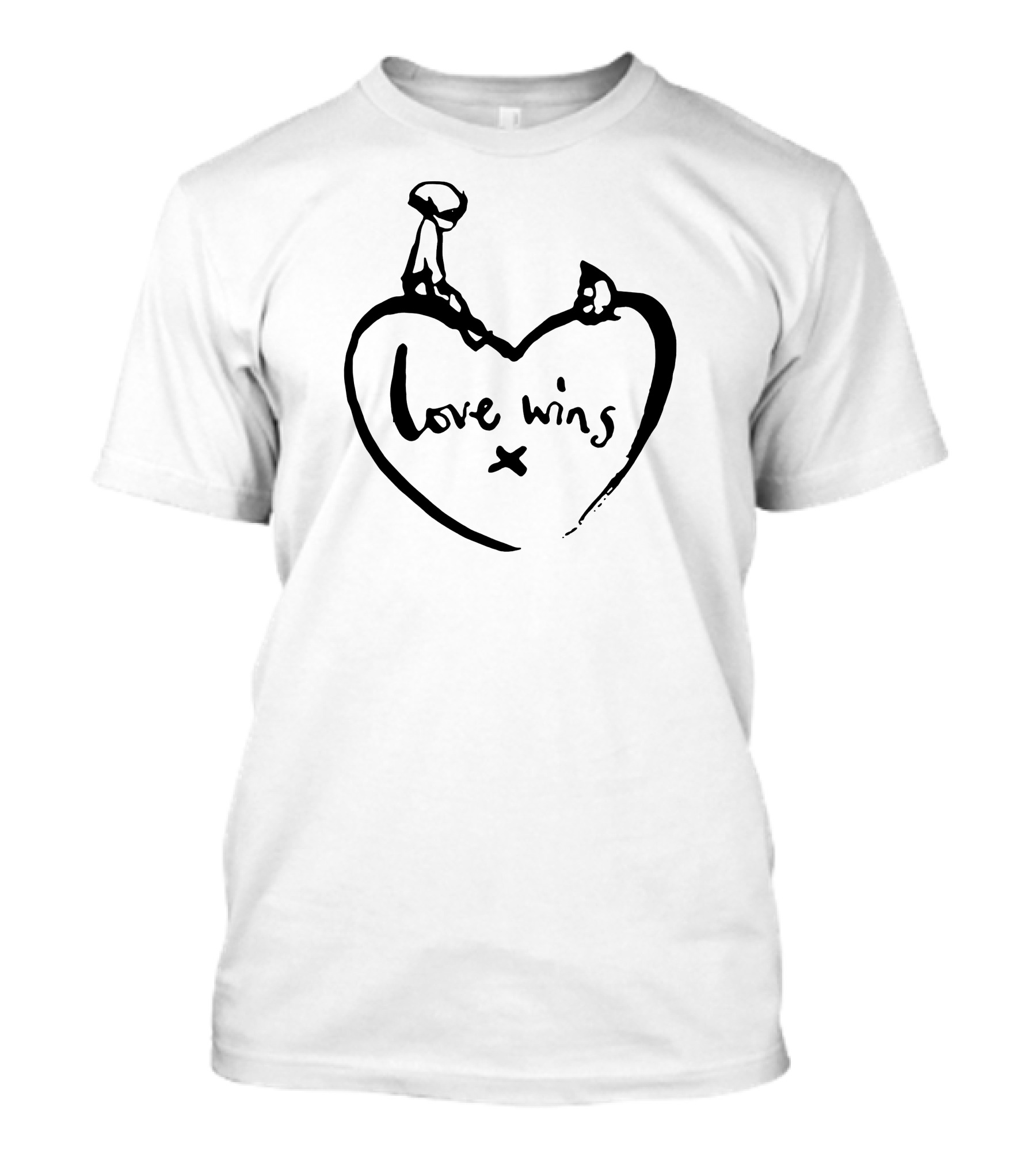 Love Wins Heart Comic Relief Charity Collaboration T-Shirt