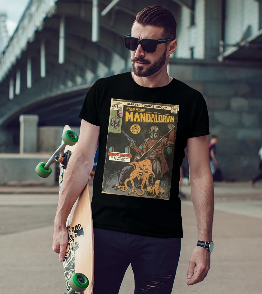 Marvel Comics Group Star Wars The Mandalorian Big Premier Issue Bounty Hunting Is A Complicated Profession T-Shirt