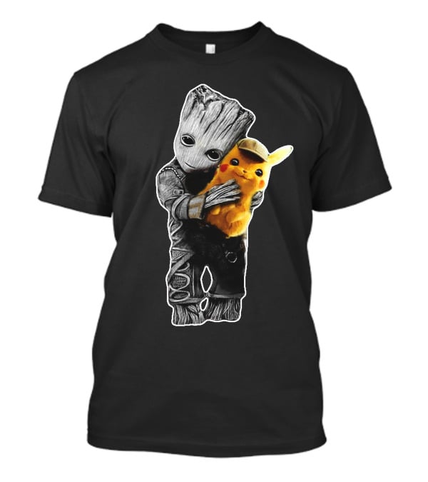 Only Today Groot Holding Pikachu T-Shirt