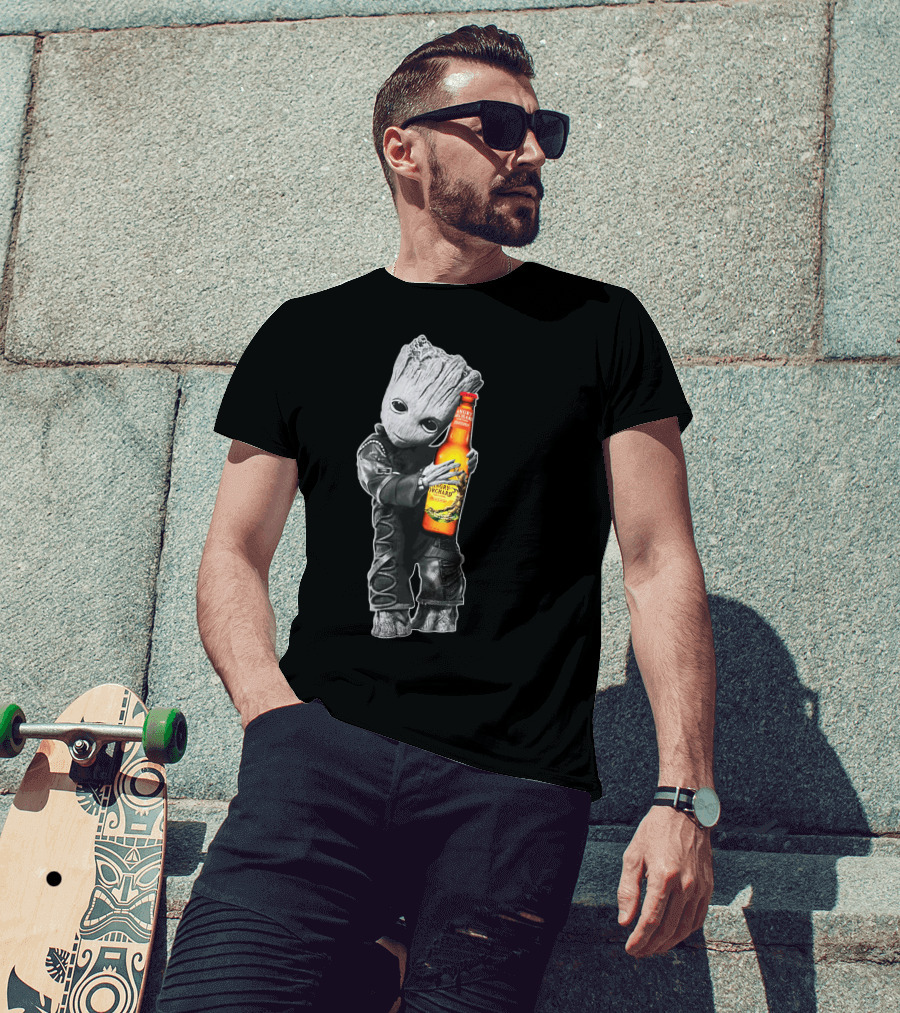 Groot Hugging Angry Orchard Hard Cider Bottle Only Today T-Shirt