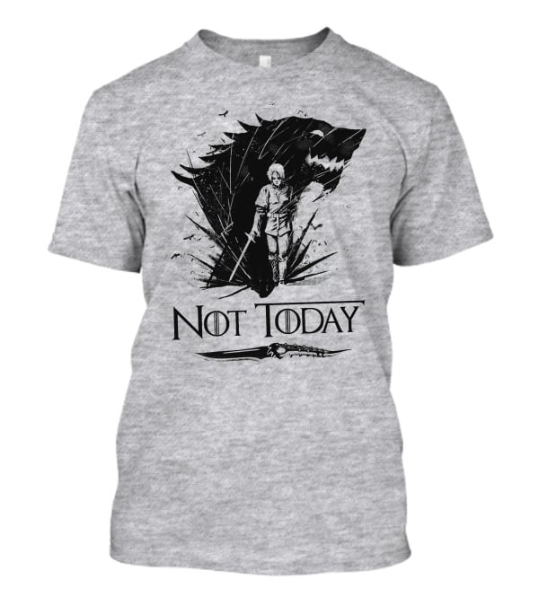 Not Today Wolf Sword Warrior Art ZN4 T-Shirt