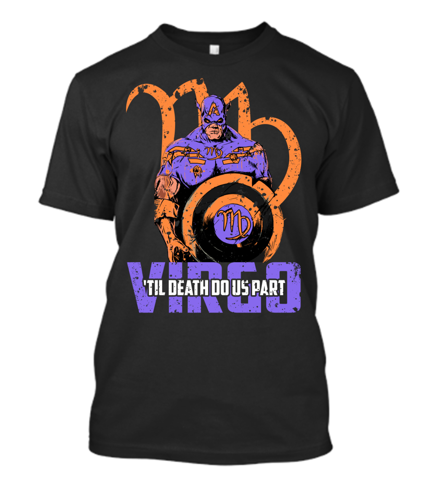 Virgo Captain America 'Til Death Do Us Part Marvel Zombie T-Shirt